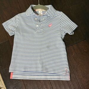 The Beaufort Bonnet Company Blue and Pink Striped Polo